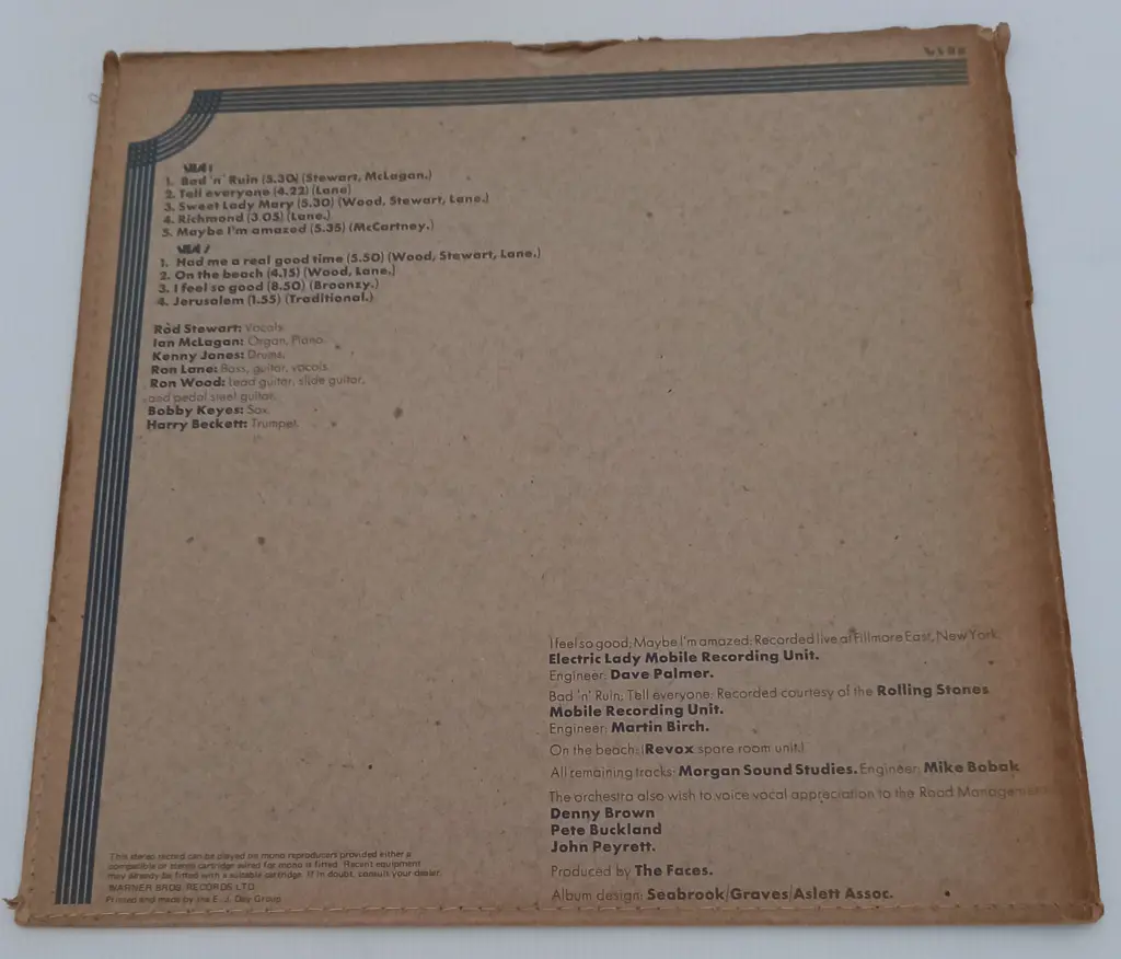 Faces (3), Long Player Image 1++